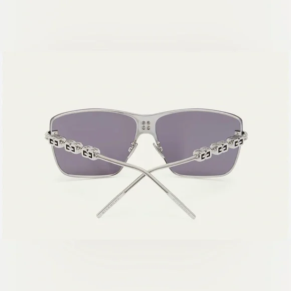 Givenchy Silver and Black 4G Sunglasses